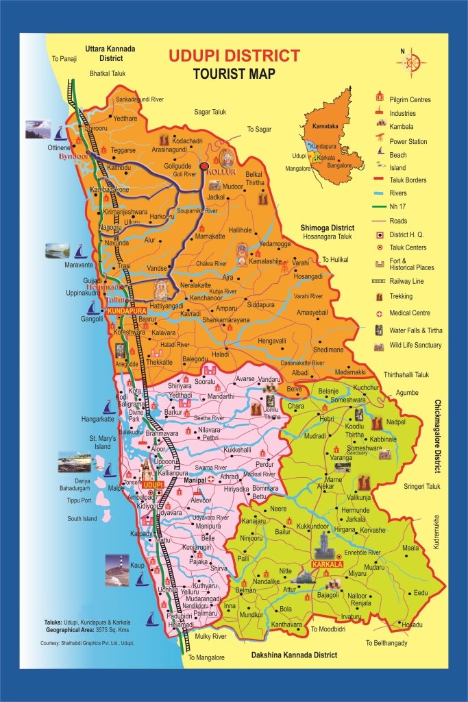 Road Map Kollur Mookambika   Udupimap 